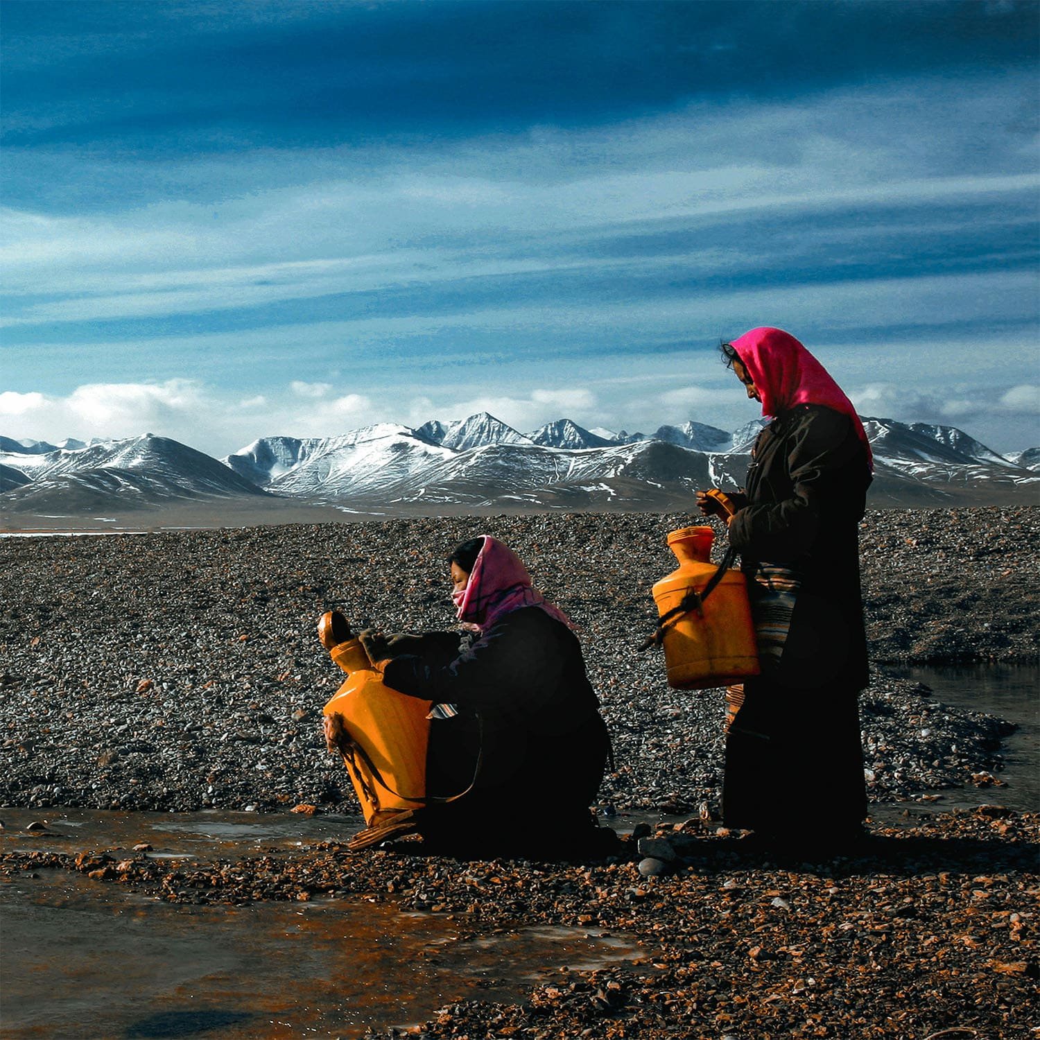 Lago sacro in Tibet